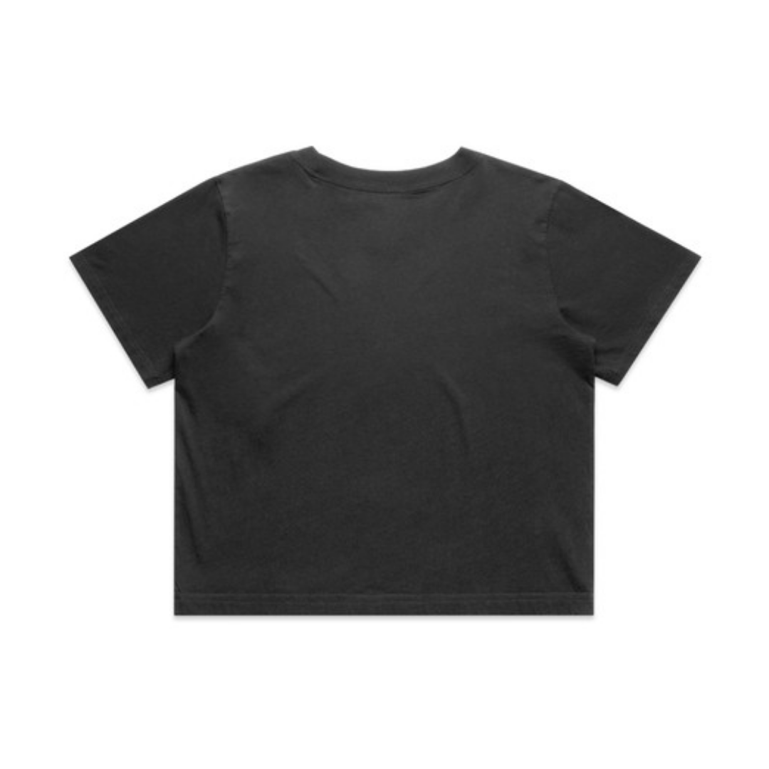 TRAINING CROP TOP - FADED BLACK