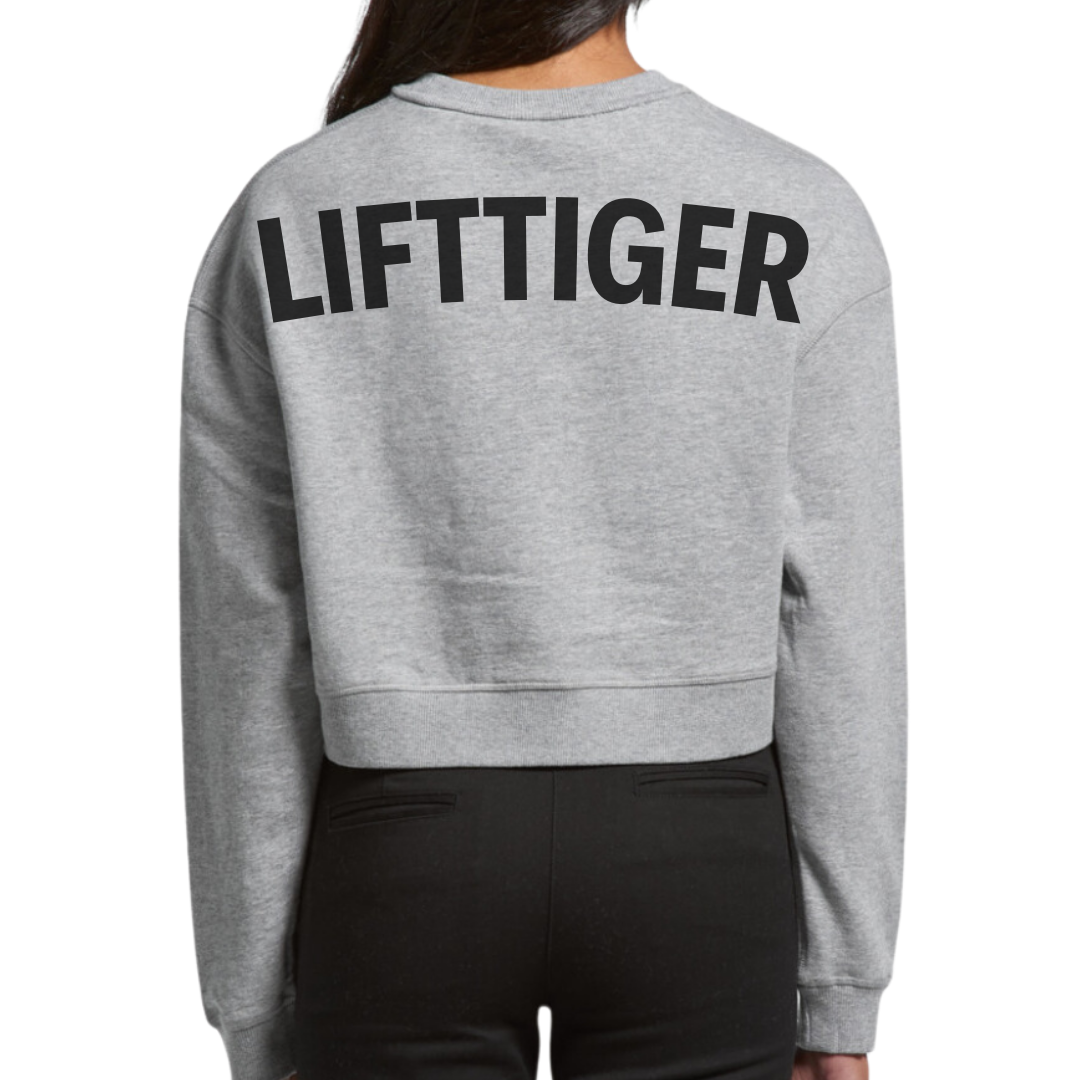 TRAINING CROPPED SWEATSHIRT - HEATHER GRAY