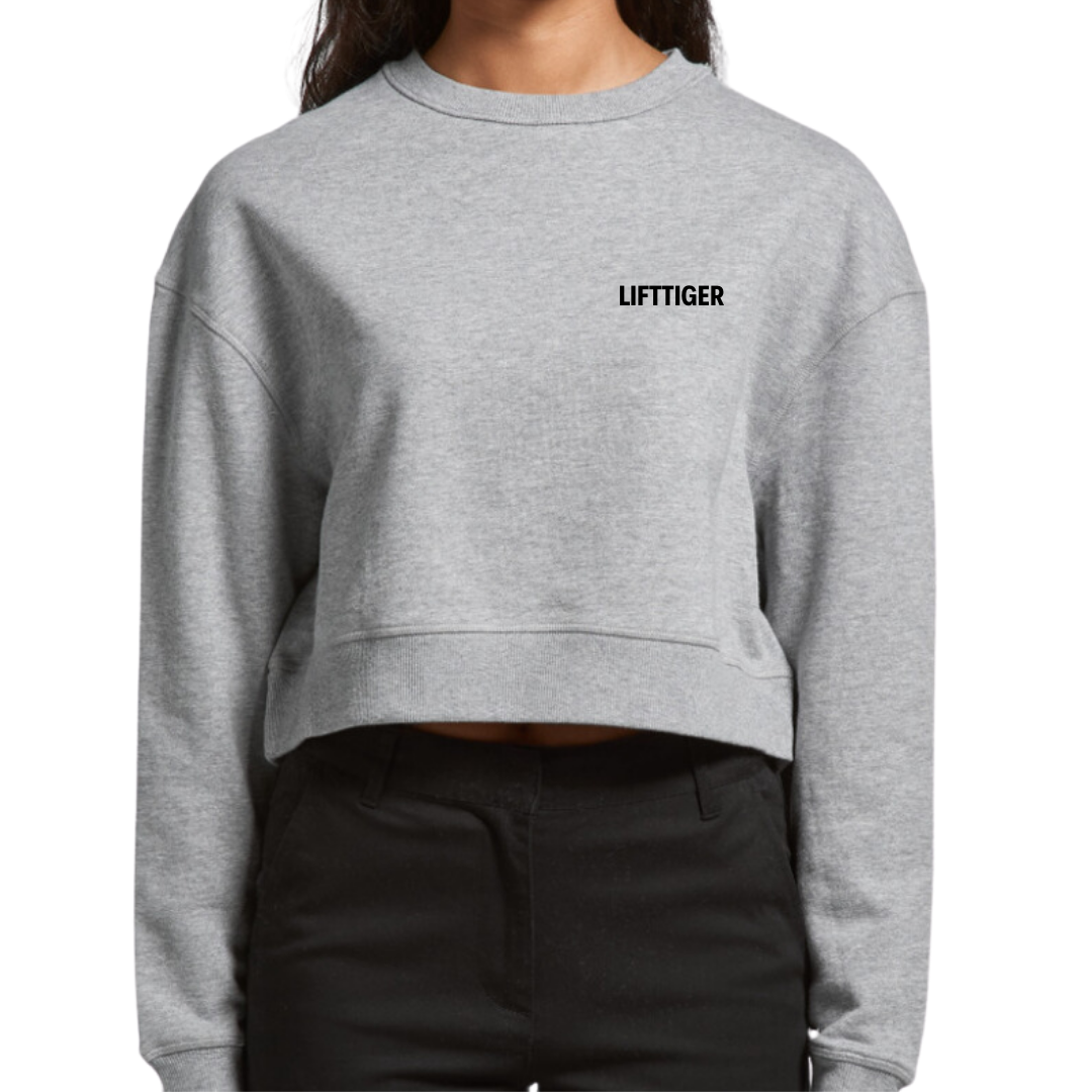 TRAINING CROPPED SWEATSHIRT - HEATHER GRAY