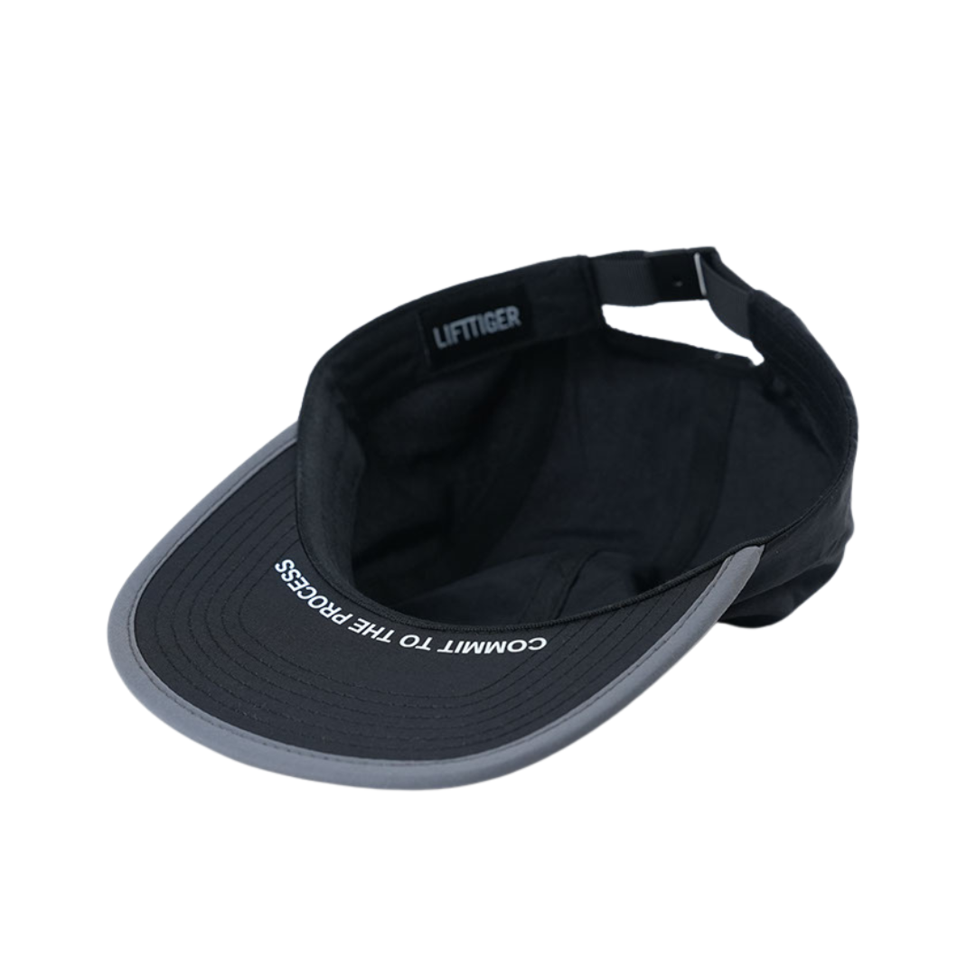 TIGER HEAD RUN HAT - GRAY / BLACK