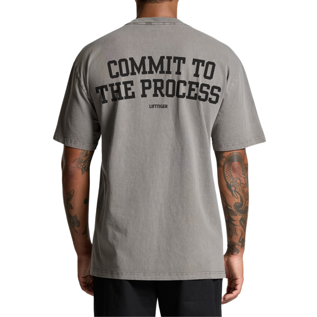 COMMIT HEAVY FADED TEE - GRAY