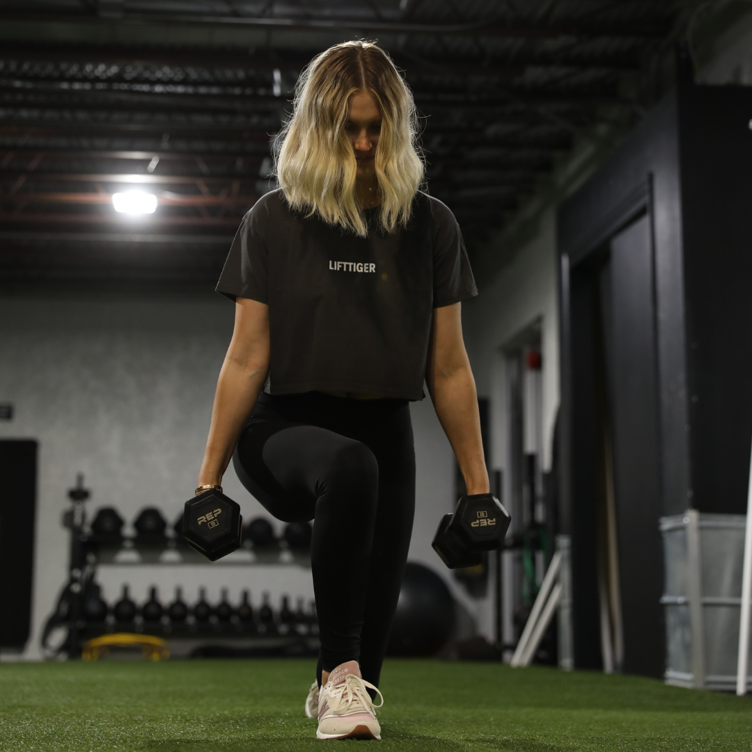 TRAINING CROP TOP - FADED BLACK