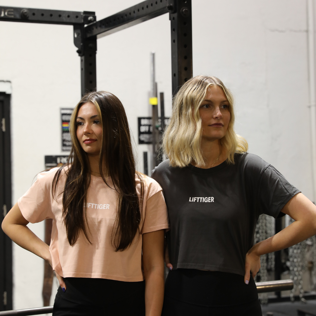 TRAINING CROP TOP - FADED BLACK