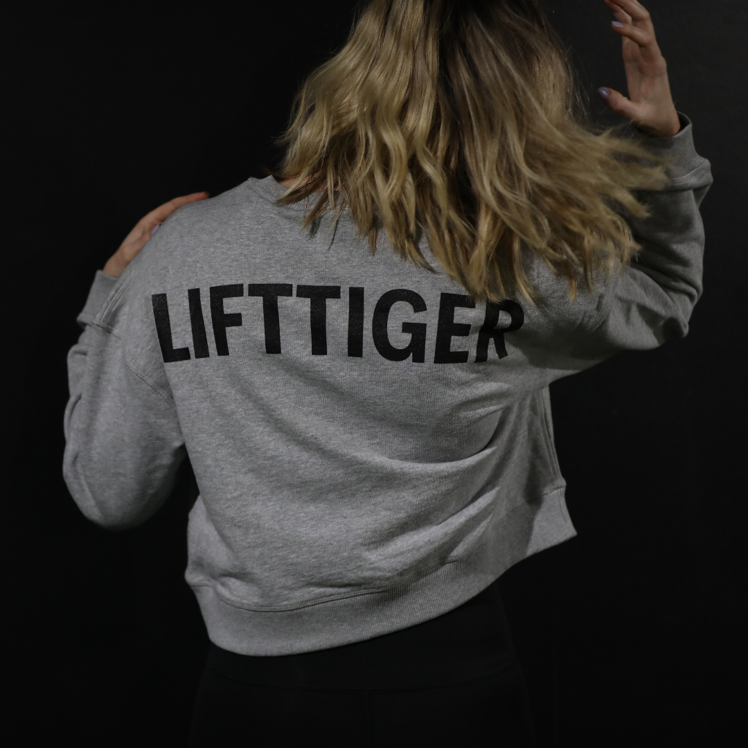 TRAINING CROPPED SWEATSHIRT - HEATHER GRAY