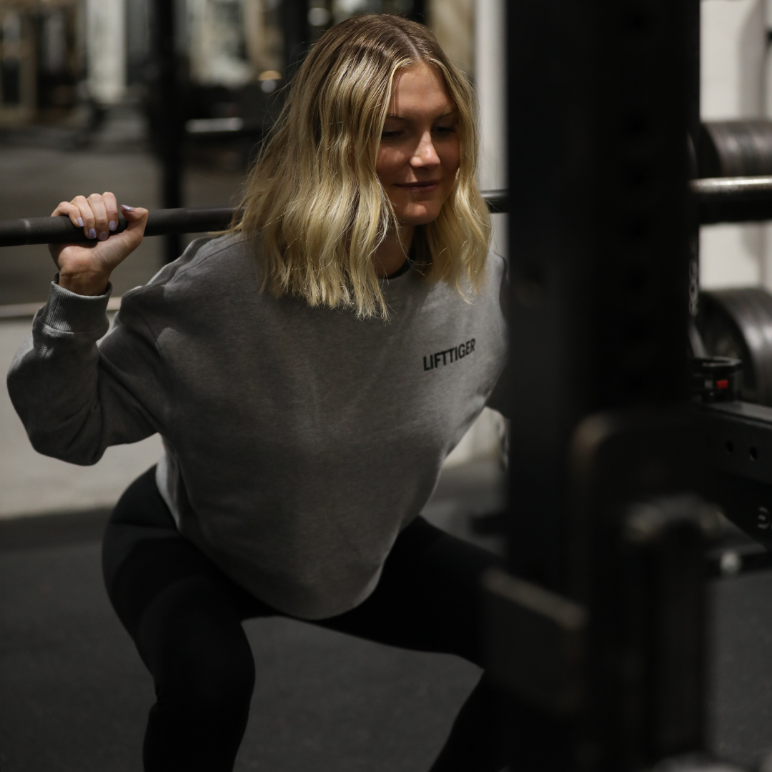 TRAINING CROPPED SWEATSHIRT - HEATHER GRAY